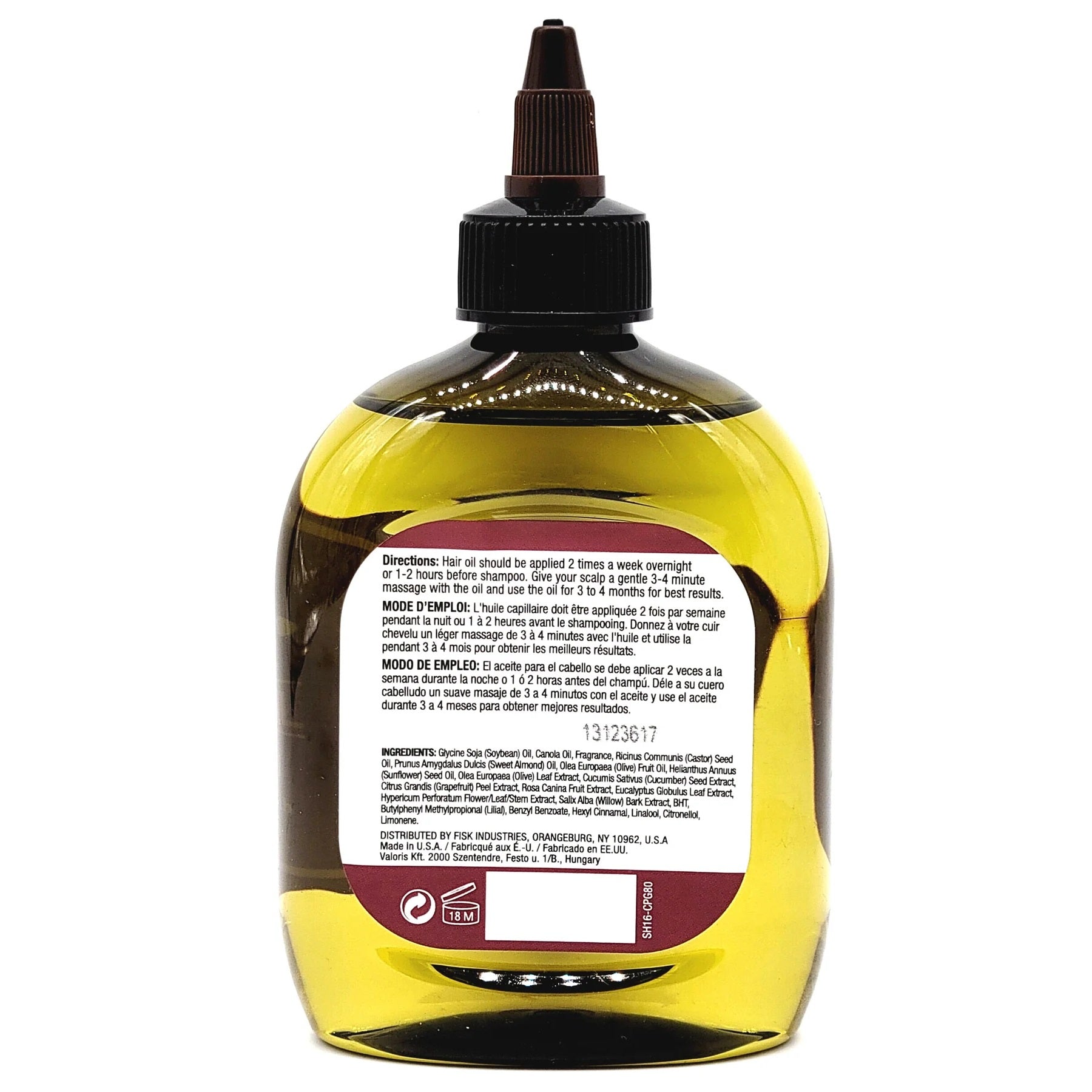 Difeel Castor Hair Oil Blend 7.1 oz.