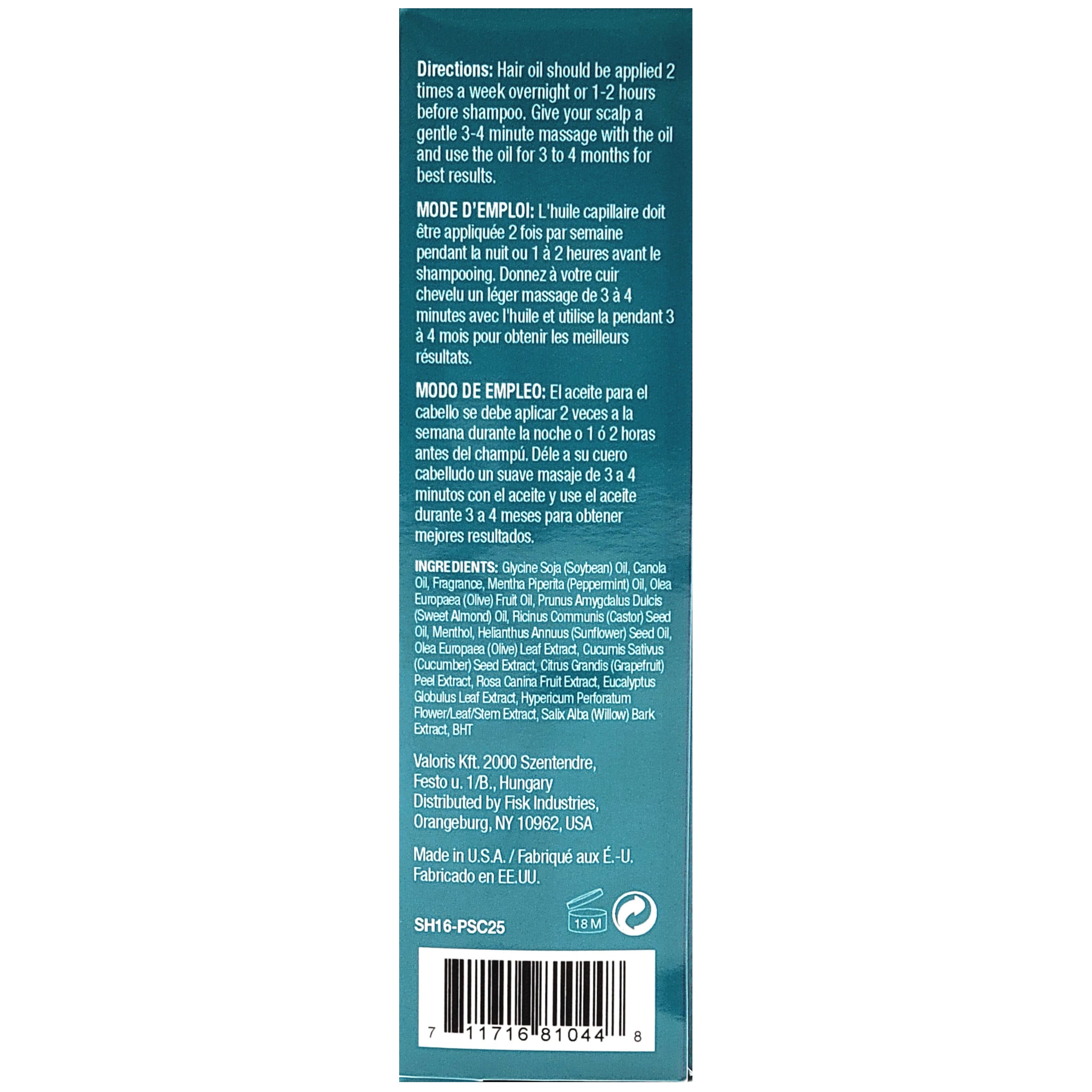 Difeel Peppermint Scalp Care Hair Oil Blend - Travel Size 2.5 oz.