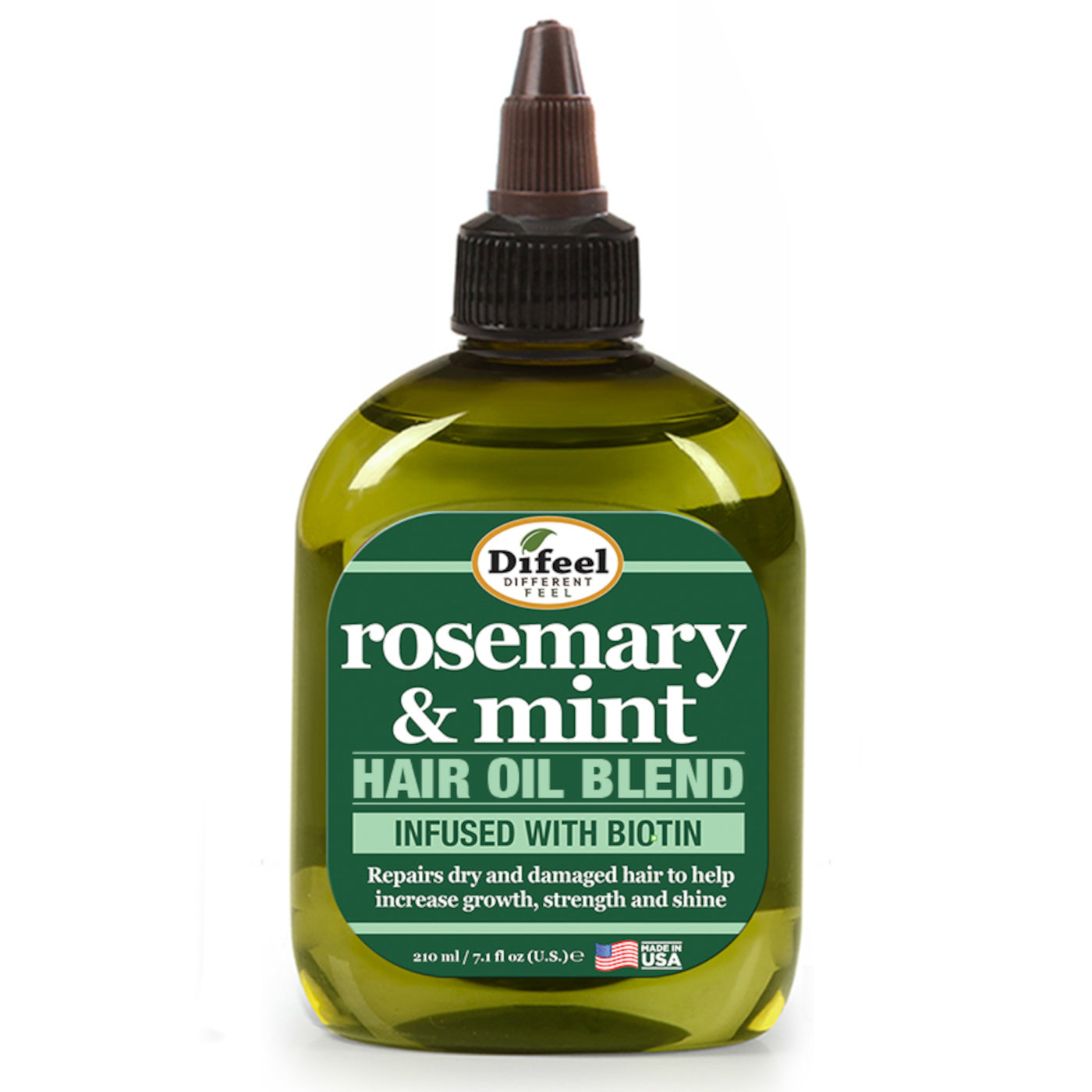 Difeel Rosemary and Mint Hair Oil Blend with Biotin 7.1 Ounce. - Deluxe 2-PC Gift Set