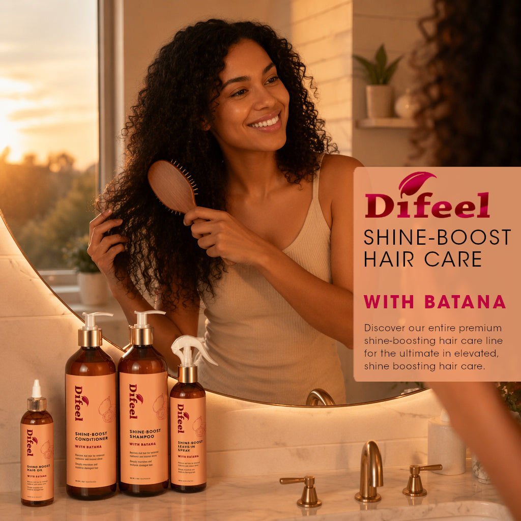 Difeel Singature Shine Boost Shampoo with Batana 33.8 Ounce
