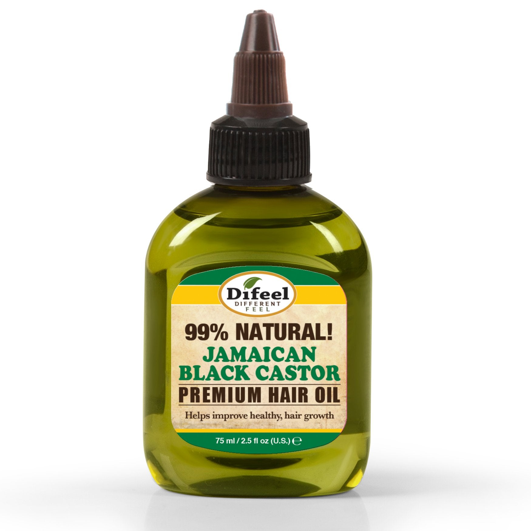 Difeel Premium Natural Hair Oil - Jamaican Black Castor Oil 2.5 oz. (PACK OF 2)