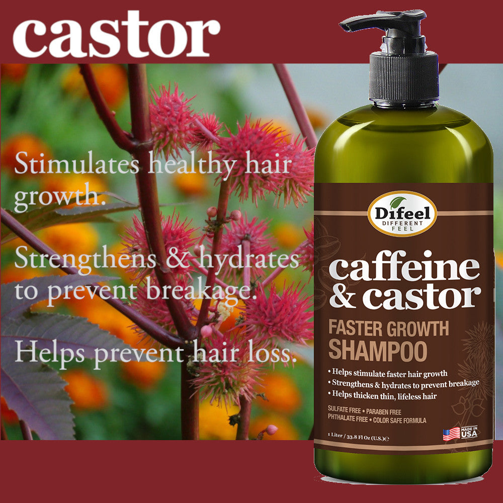 Difeel 2-PC Caffeine & Castor Shampoo & Conditioner for Faster Hair Growth 33.8 oz. - 2-PC Shampoo & Conditioner Set